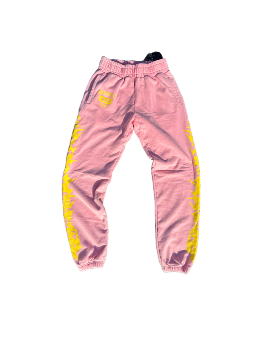 Pink Acid Wash Sweatpants